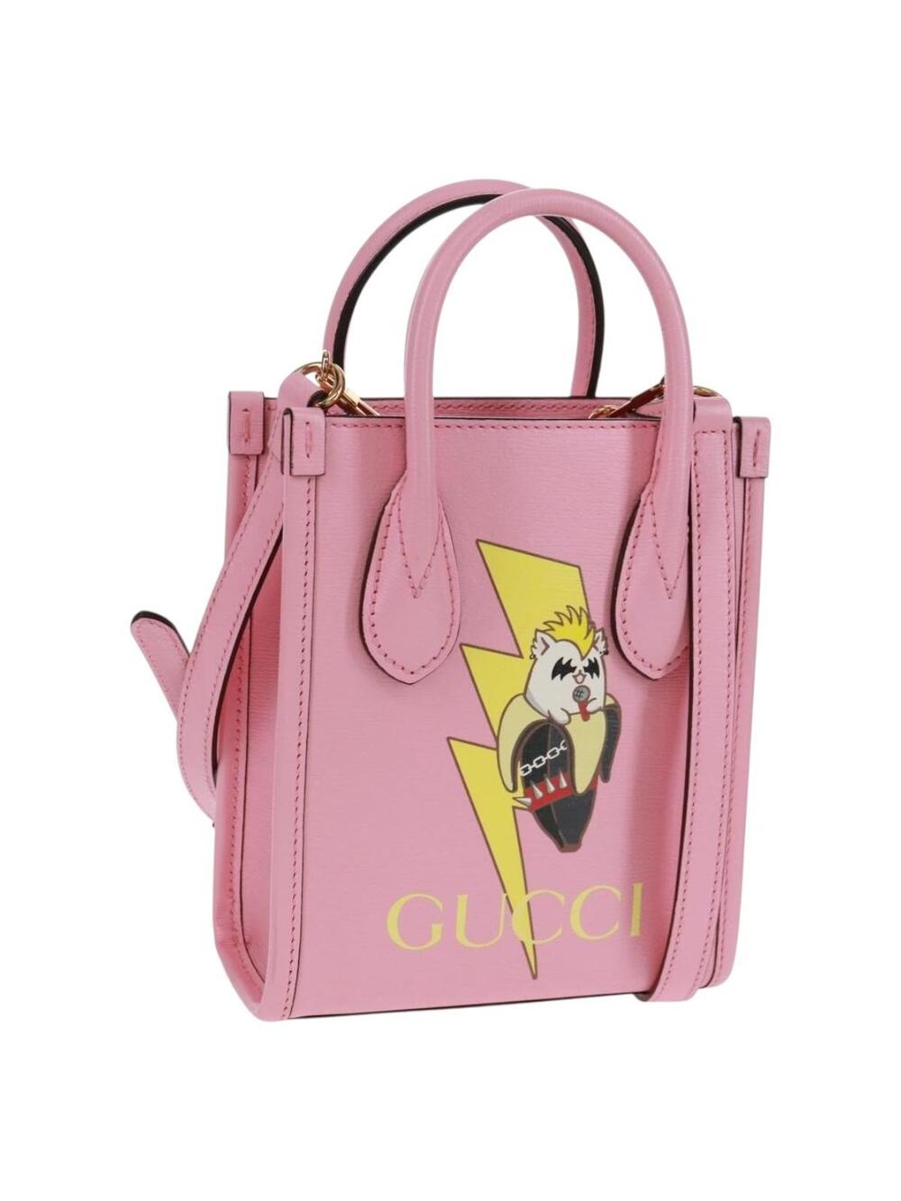 Gucci Hand Bag Leather 2Way Pink Gold #359429G56B